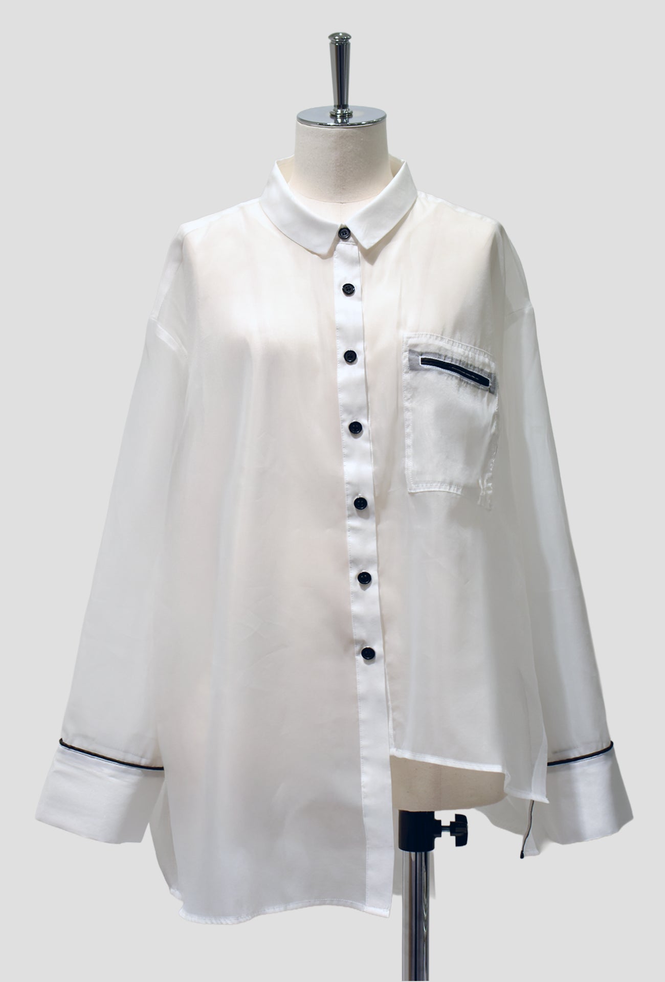 Sheer Asymmetry Shirt – Parc.1 OFFICIAL ONLINE